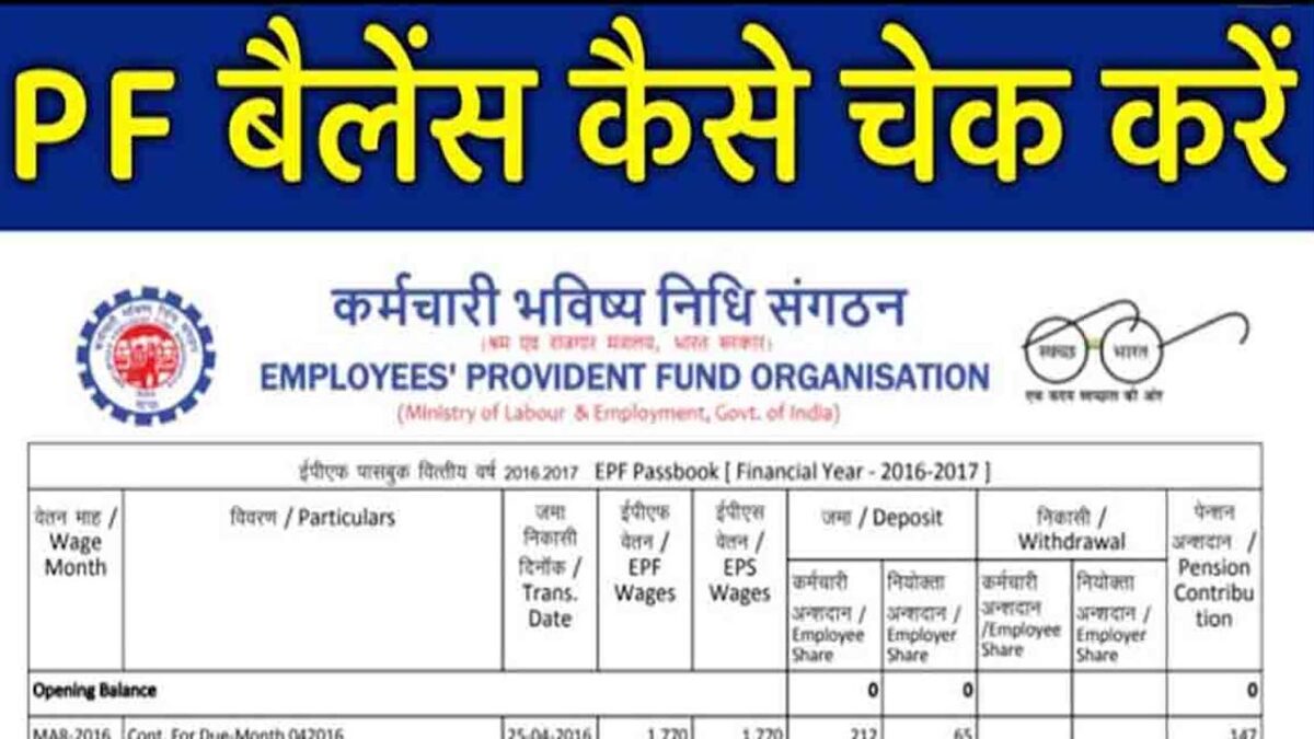 PF Balance Check: पीएफ बैलेंस चेक कैसे करें? इन स्‍टेप्‍स से मिलेगी आपको सही जानकारी